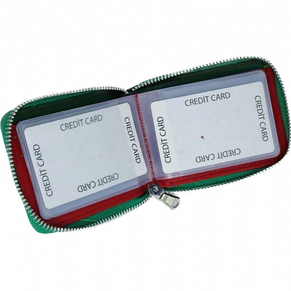 FERMUARLI BOL KARTLIK HAKİKİ DERİ CÜZDAN