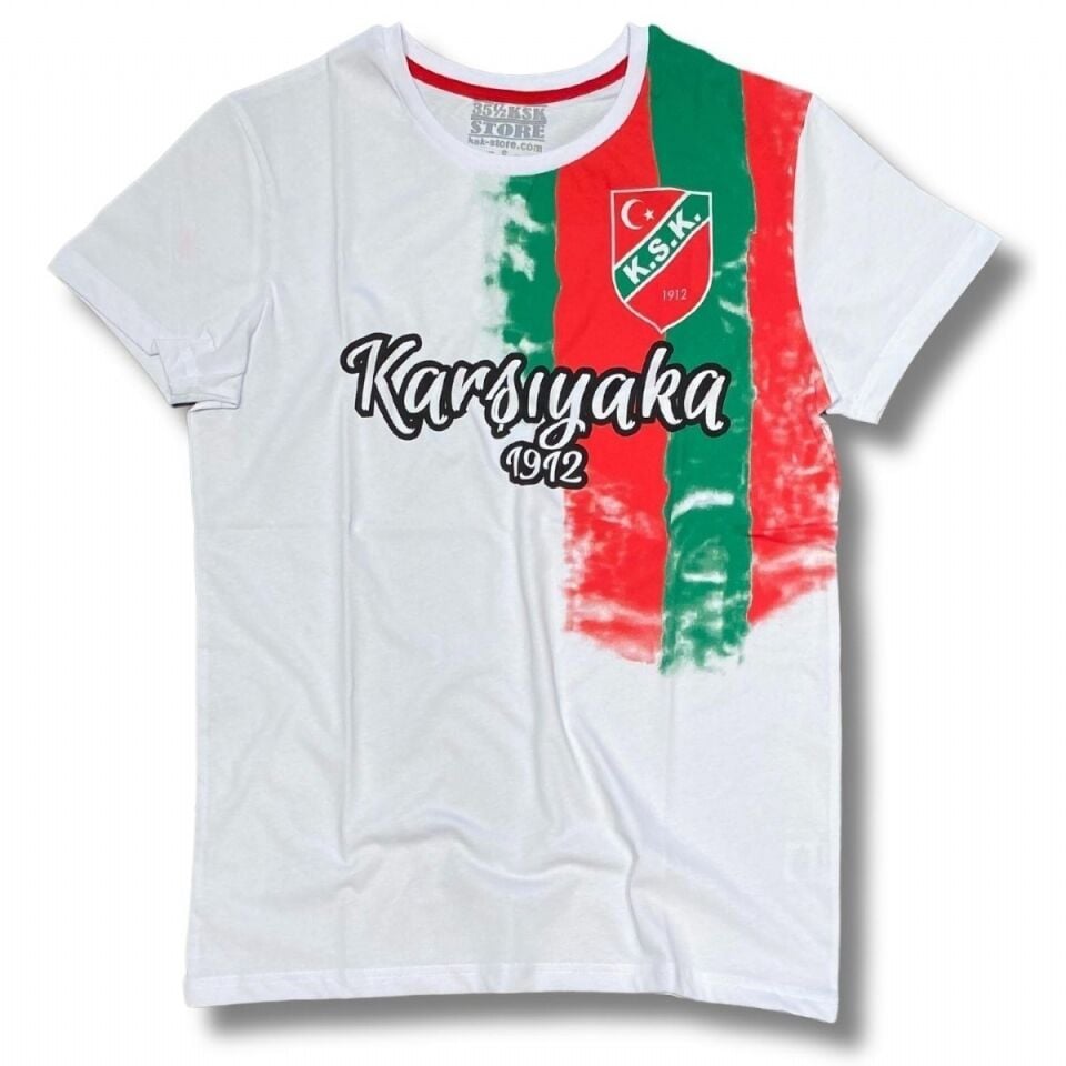 KSK BAYRAK RENK BEYAZ T-SHIRT