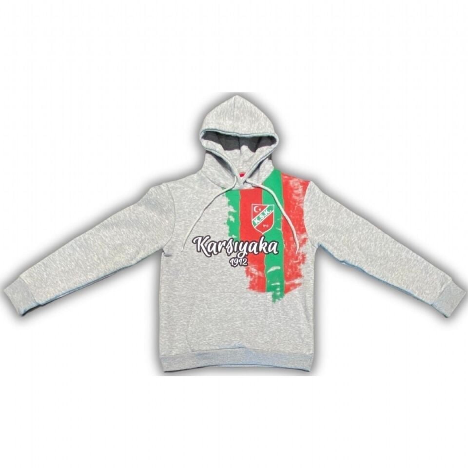 KSK BAYRAK GRİ KAPÜŞONLU SWEATSHİRT