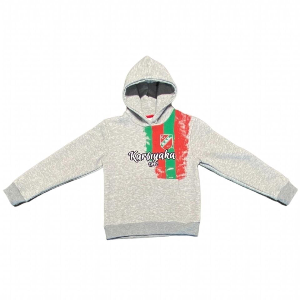 KSK BAYRAK GRİ KAPÜŞONLU SWEATSHİRT ÇOCUK 152