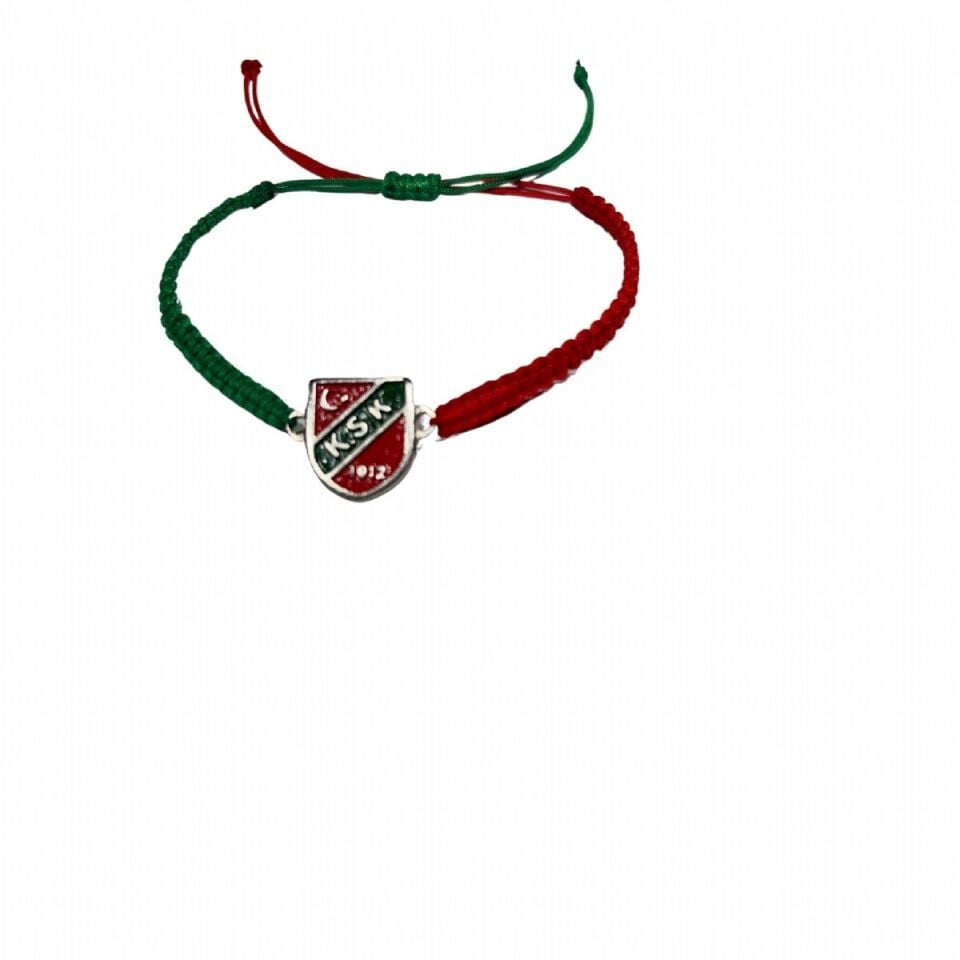 ARMA LOGO YEŞİL KIRMIZI MAKROMEÖRGÜ İP BİLEKLİK
