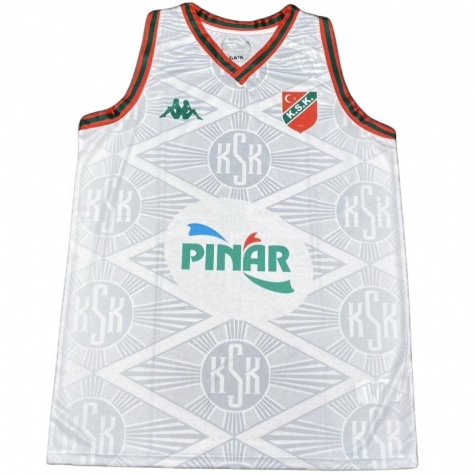 KARŞIYAKA 2023/24 KAPPA BEYAZ BASKETBOL FORMA 4XL