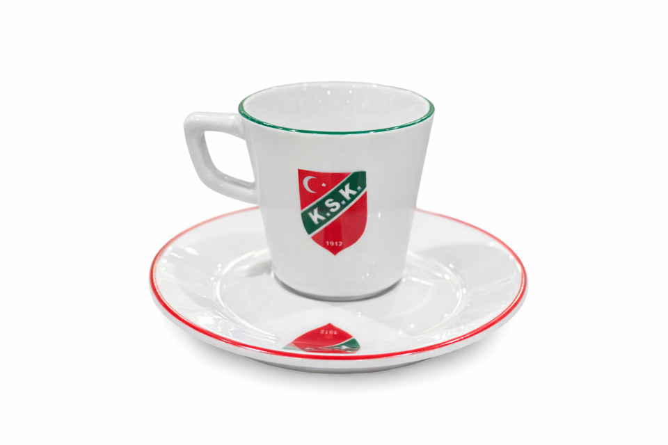 ARMA İNCE ŞERİT TEKLİ PORSELEN KAHVE FİNCANI