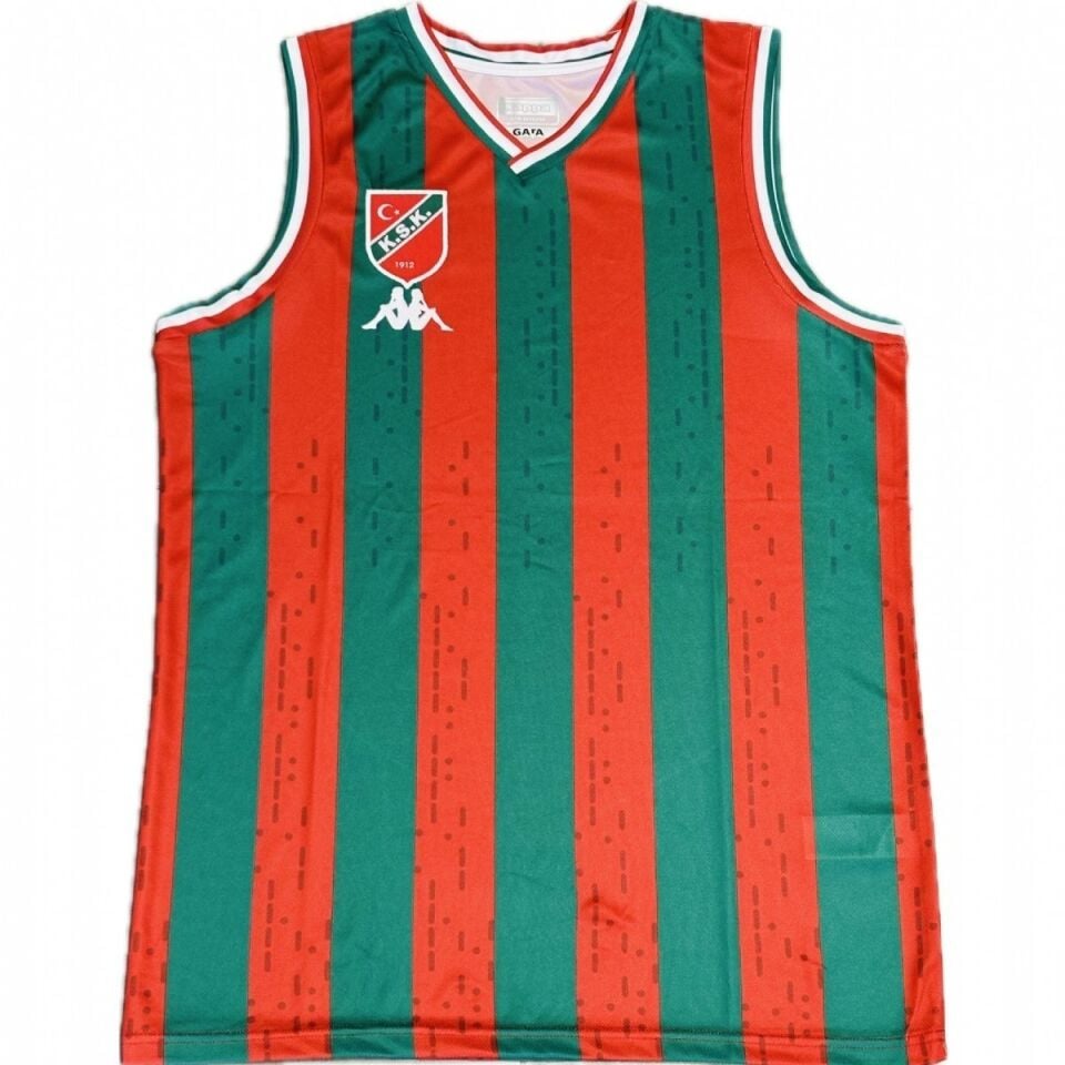 KARŞIYAKA BASKETBOL 2024/25 KAPPA ÇUBUKLU FORMA 2XL