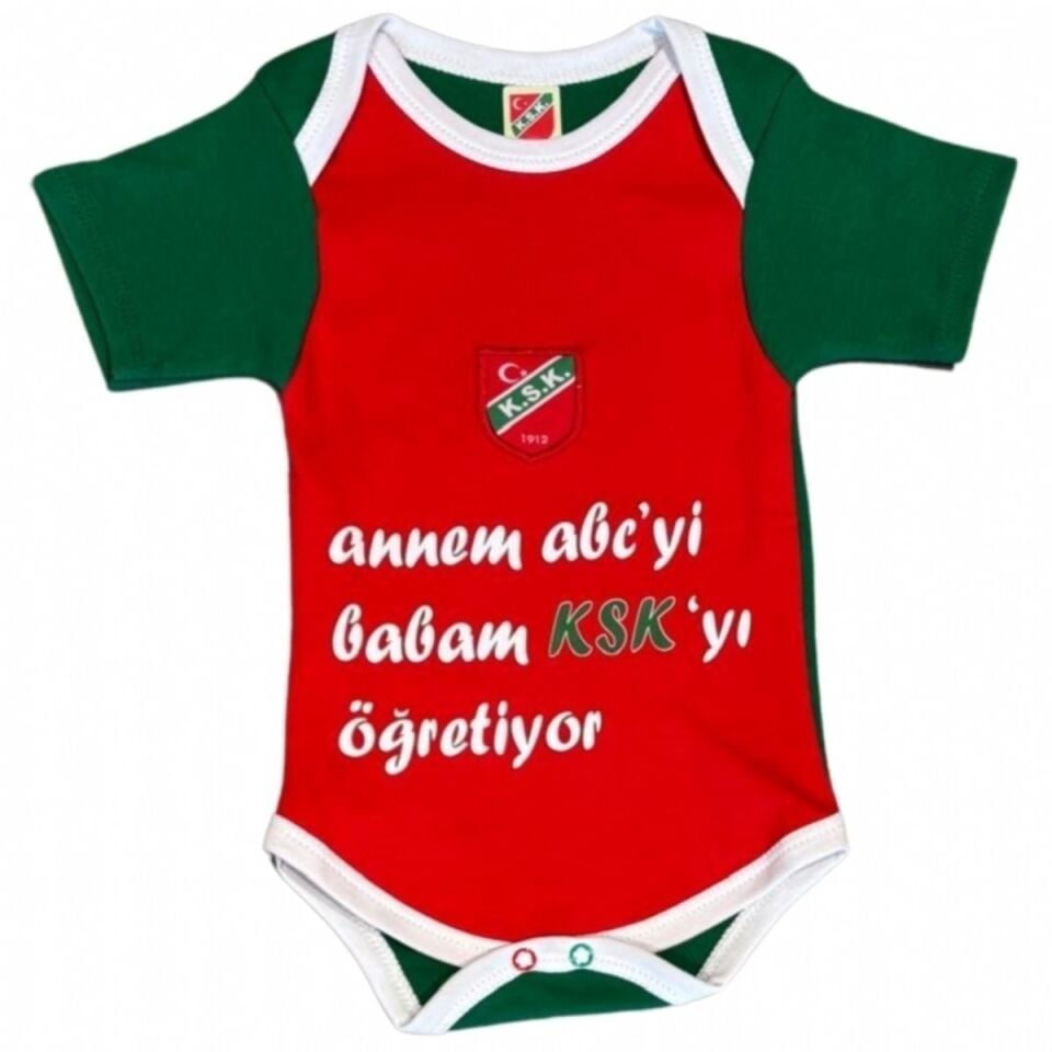 ANNEM ABCYİ BABAM KSK YI ÖĞRETİYOR KIRMIZI BODY 6-9