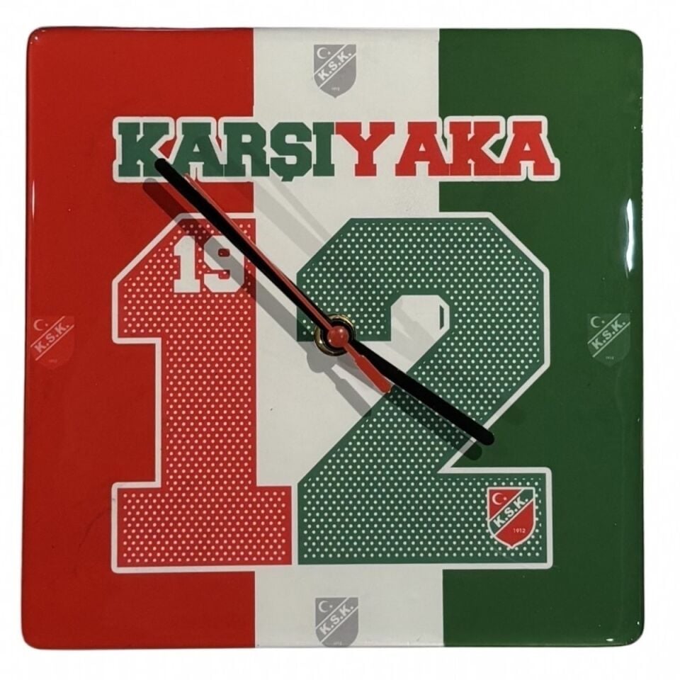 12. ADAM KARE DUVAR SAATİ 20cmx20cm K2