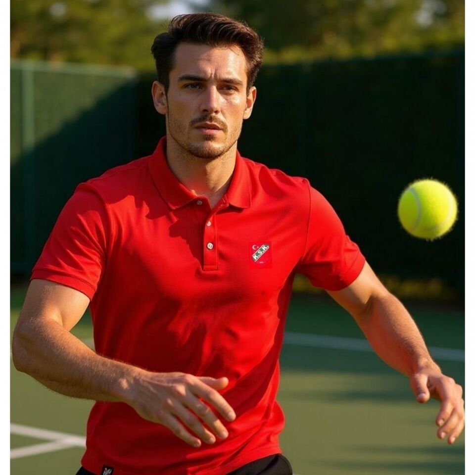 CLASSIC POLO YAKA KIRMIZI 4XL