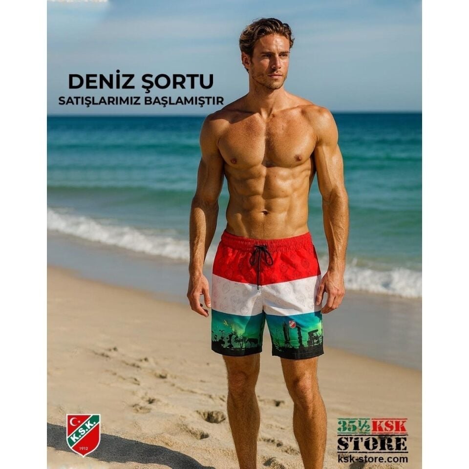 KARŞIYAKA YEŞİL KIRMIZI 1912 ŞORT MAYO 2XL