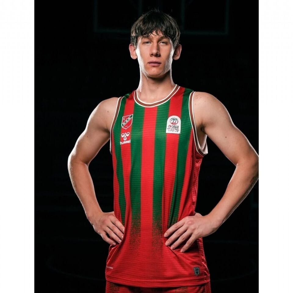 KARŞIYAKA BASKETBOL 2025/26 HUMMEL ÇUBUKLU FORMA XL