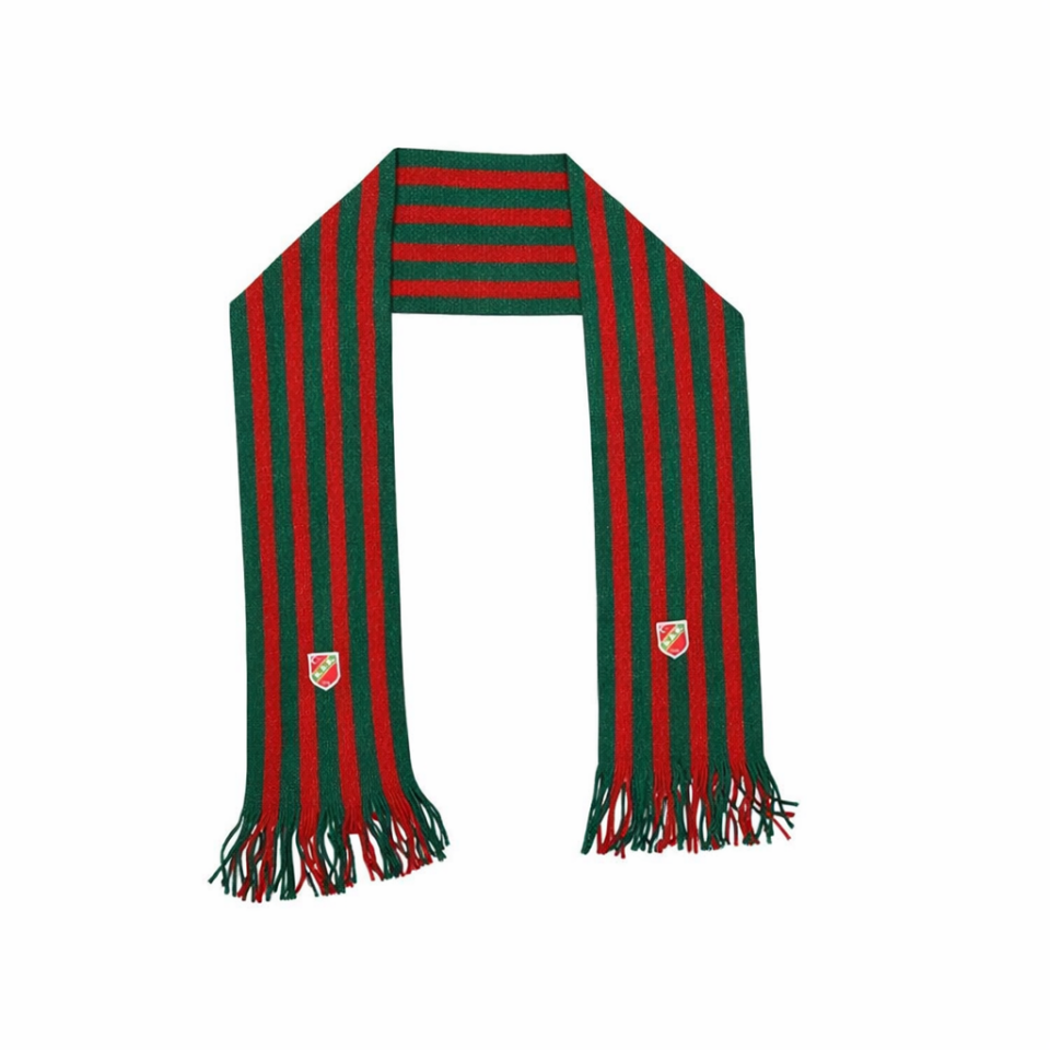 KARŞIYAKA YEŞİL KIRMIZI ŞERİTLİ UNISEX DOKUMA ATKI