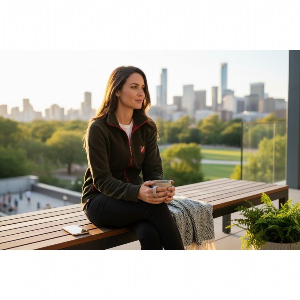 KARŞIYAKA NAKIŞ LOGO HAKİ  POLAR FERMUARLI SWEATSHIRT B. 4XL