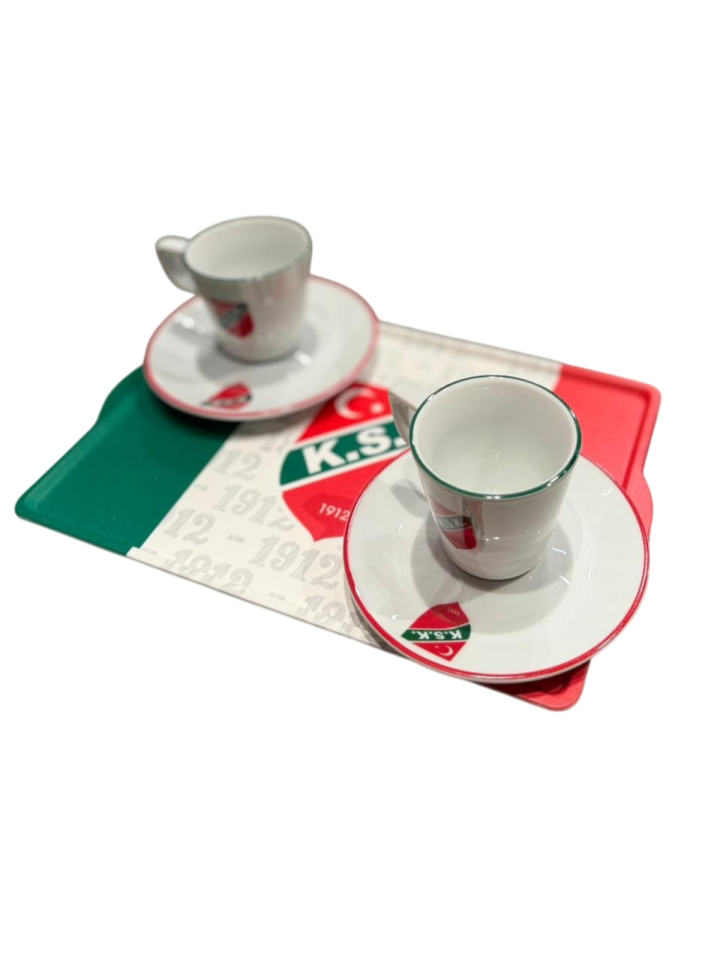 YEŞİL KIRMIZI ARMA 27X19 CM TEPSİ