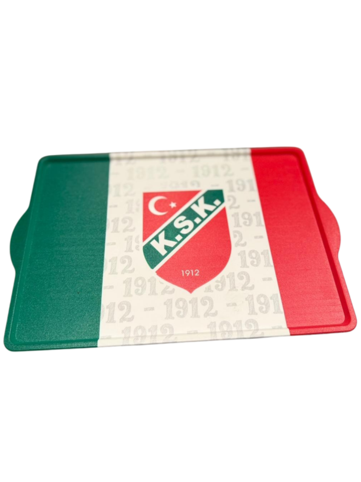 YEŞİL KIRMIZI ARMA 27X19 CM TEPSİ