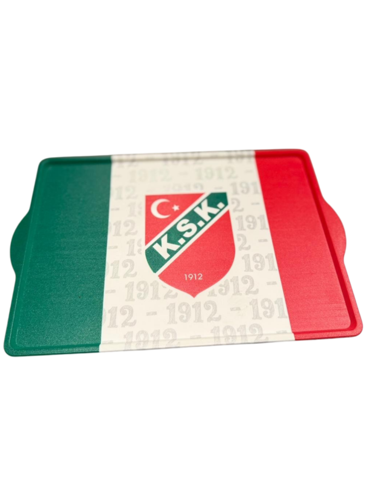 YEŞİL KIRMIZI ARMA 27X19 CM TEPSİ