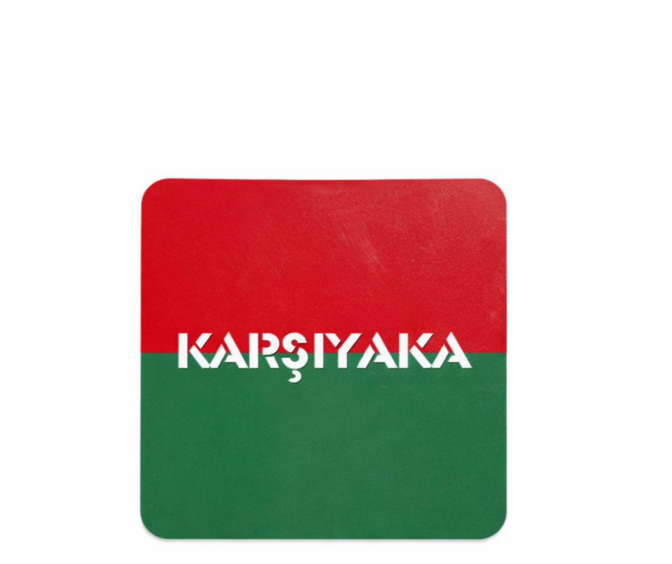 YEŞİL KIRMIZI KSK BARDAK ALTLIĞI